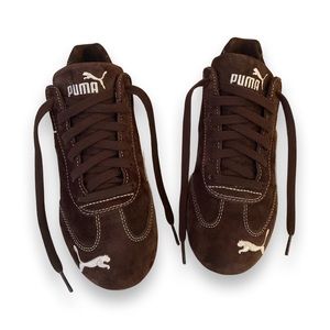 Puma Shoes Puma Speed Cat Sneaker Brown Suedewhite Leather